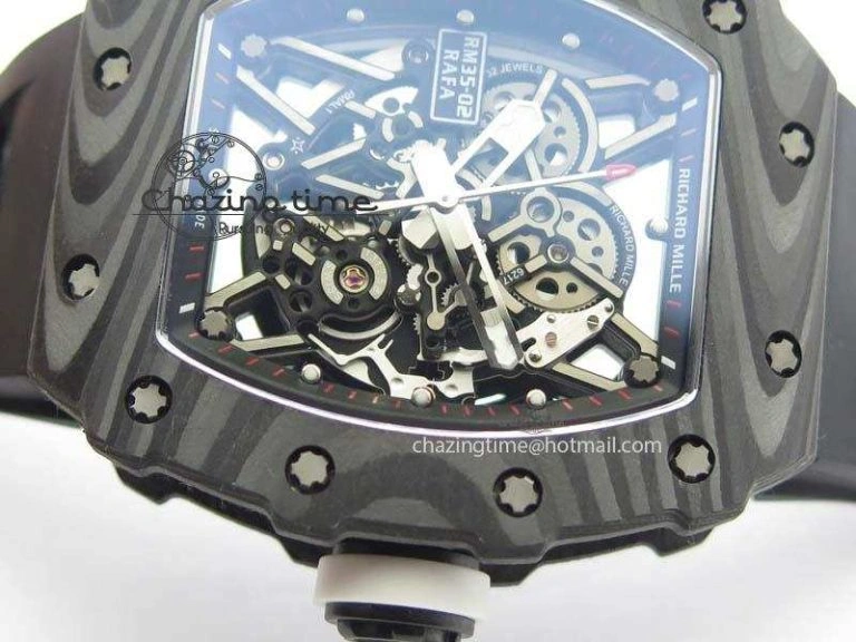 SoftTouch RM035-02 Rafael Nadal FC Ti Case KVF Best Edition Skeleton Dial White On Black Rubber Strap MIYOTA 9562