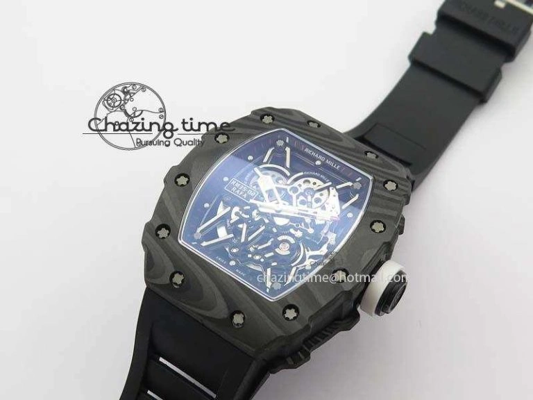 SoftTouch RM035-02 Rafael Nadal FC Ti Case KVF Best Edition Skeleton Dial White On Black Rubber Strap MIYOTA 9562