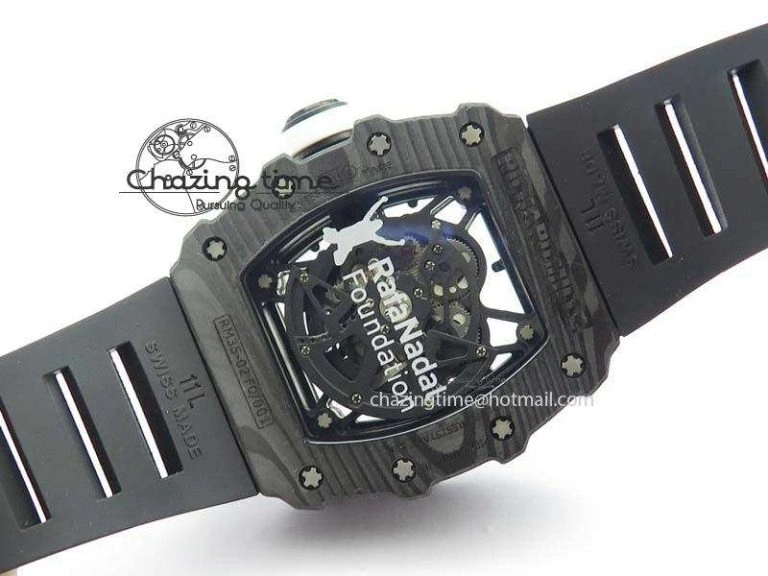 SoftTouch RM035-02 Rafael Nadal FC Ti Case KVF Best Edition Skeleton Dial White On Black Rubber Strap MIYOTA 9562