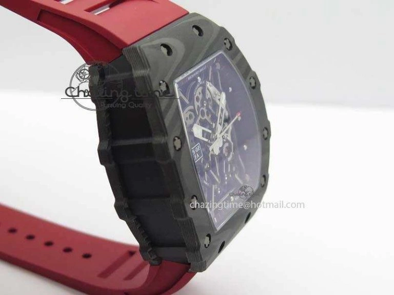 RM035-02 Rafael Nadal FC Ti Case KVF Best Edition Skeleton Dial White On Red Rubber Strap MIYOTA Compact 9563