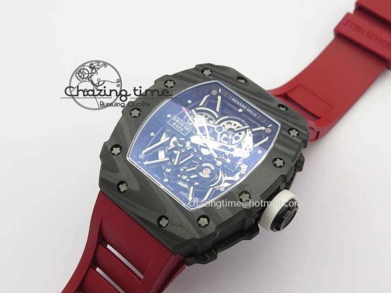 RM035-02 Rafael Nadal FC Ti Case KVF Best Edition Skeleton Dial White On Red Rubber Strap MIYOTA Compact 9563