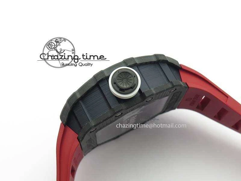 RM035-02 Rafael Nadal FC Ti Case KVF Best Edition Skeleton Dial White On Red Rubber Strap MIYOTA Compact 9563