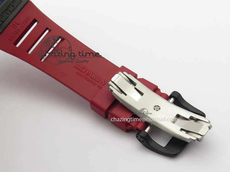 RM035-02 Rafael Nadal FC Ti Case KVF Best Edition Skeleton Dial White On Red Rubber Strap MIYOTA Compact 9563