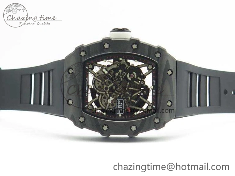 RM035-02 Rafael Nadal FC Ti Case KVF Best Edition Skeleton Dial White On Rubber Strap MIYOTA8215 V TravelReady 9537