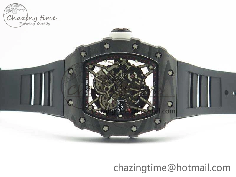 RM035-02 Rafael Nadal FC Ti Case KVF Best Edition Skeleton Dial White On Rubber Strap MIYOTA8215 V TravelReady 9537