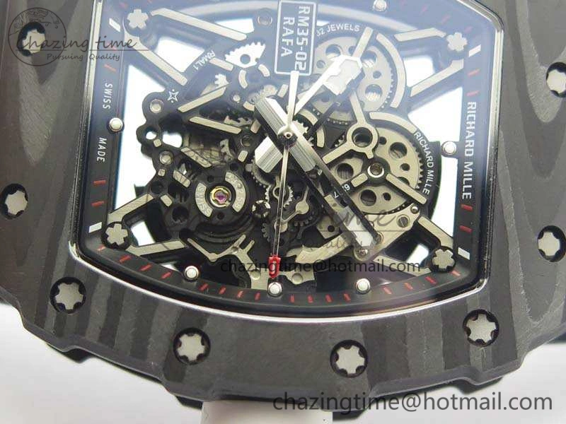 RM035-02 Rafael Nadal FC Ti Case KVF Best Edition Skeleton Dial White On Rubber Strap MIYOTA8215 V TravelReady 9537