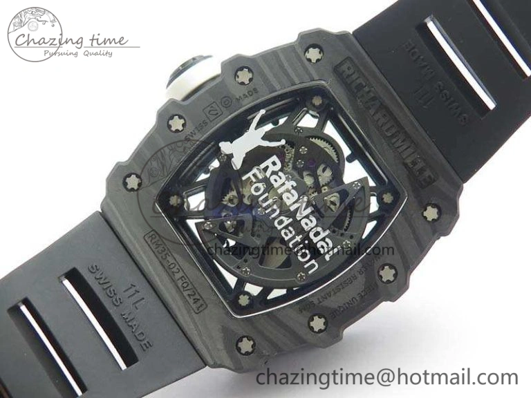 RM035-02 Rafael Nadal FC Ti Case KVF Best Edition Skeleton Dial White On Rubber Strap MIYOTA8215 V TravelReady 9537
