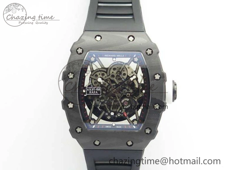RM035-02 Rafael Nadal FC Ti Case KVF Best Edition Skeleton Dial White On Rubber Strap MIYOTA8215 V TravelReady 9537