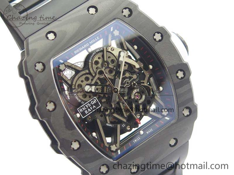 RM035-02 Rafael Nadal FC Ti Case KVF Best Edition Skeleton Dial White On Rubber Strap MIYOTA8215 V TravelReady 9537