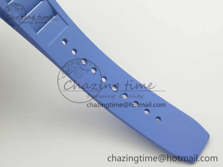 Fashionable RM035-02 Rafael Nadal Forge Carbon Titanium Case KVF Best Edition Skeleton Dial Red on Blue Rubber Strap MIYOTA8215 V 9474