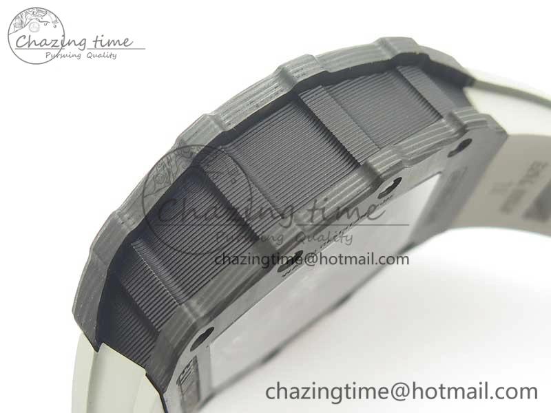 RM035-02 Rafael Nadal Forge Carbon Titanium Case KVF Best Edition Skeleton Dial Red on Gray Rubber Strap MIYOTA8215 V Chic 9473