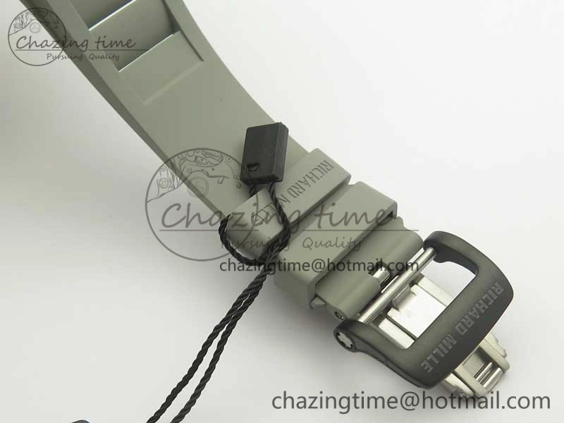 RM035-02 Rafael Nadal Forge Carbon Titanium Case KVF Best Edition Skeleton Dial Red on Gray Rubber Strap MIYOTA8215 V Chic 9473