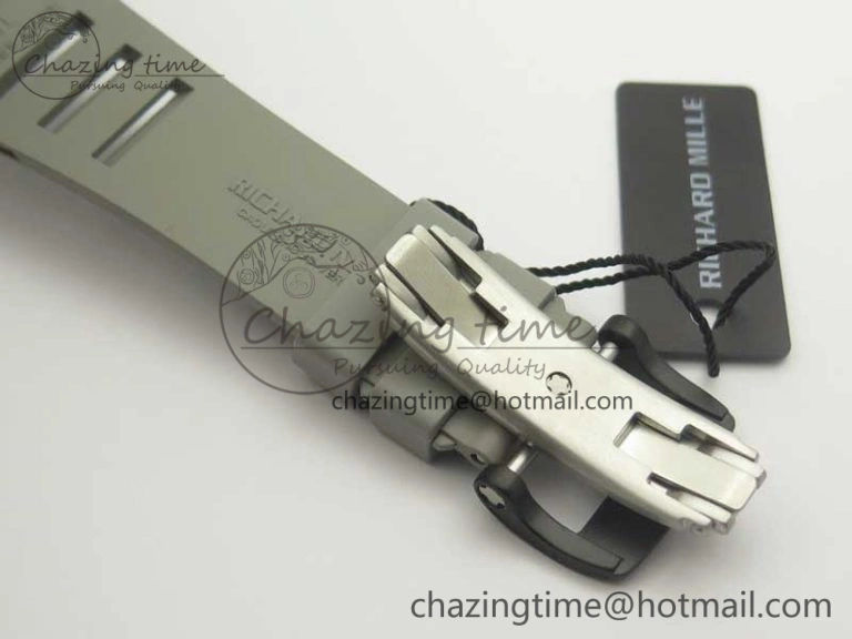 RM035-02 Rafael Nadal Forge Carbon Titanium Case KVF Best Edition Skeleton Dial Red on Gray Rubber Strap MIYOTA8215 V Chic 9473