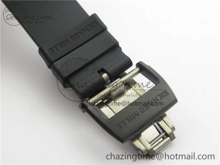 Durable RM035-02 Real Forge Carbon Z+F 1:1 Best Edition Skeleton Dial on Black Rubber Strap NH05A 9450