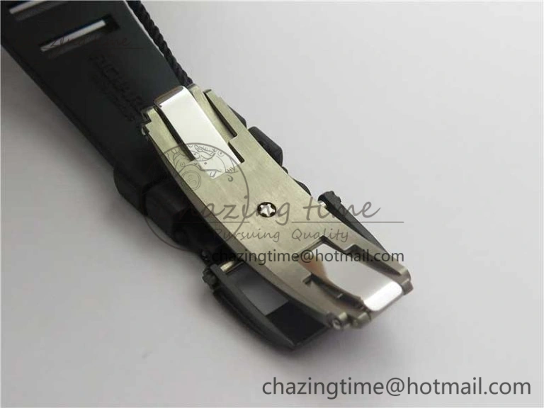 Durable RM035-02 Real Forge Carbon Z+F 1:1 Best Edition Skeleton Dial on Black Rubber Strap NH05A 9450