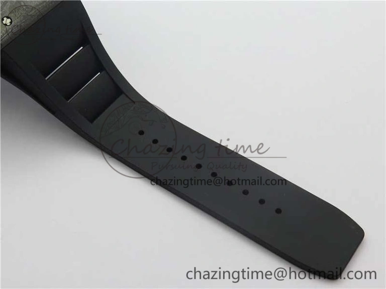 Durable RM035-02 Real Forge Carbon Z+F 1:1 Best Edition Skeleton Dial on Black Rubber Strap NH05A 9450