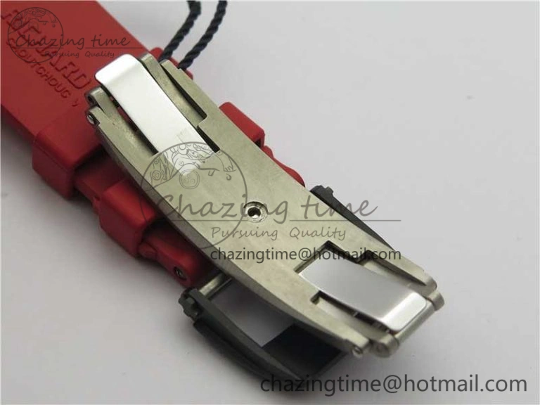RM035-02 Real Forge Carbon Z+F 1:1 Best Edition Skeleton Dial on Red Rubber Strap NH05A Elegant 9451