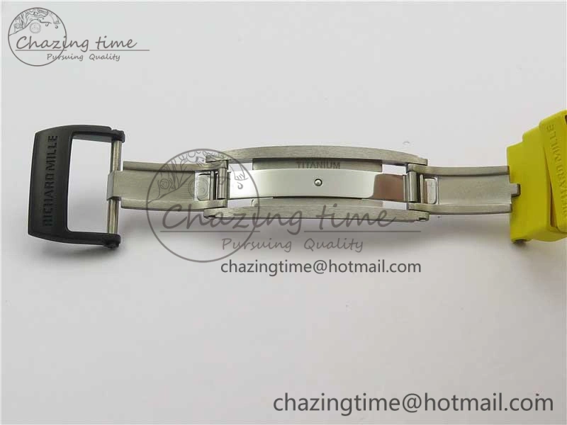 RM035-02 Real Forge Carbon Z+F 1:1 Best Edition Skeleton Dial on Yellow Rubber Strap NH05A Refined 9416