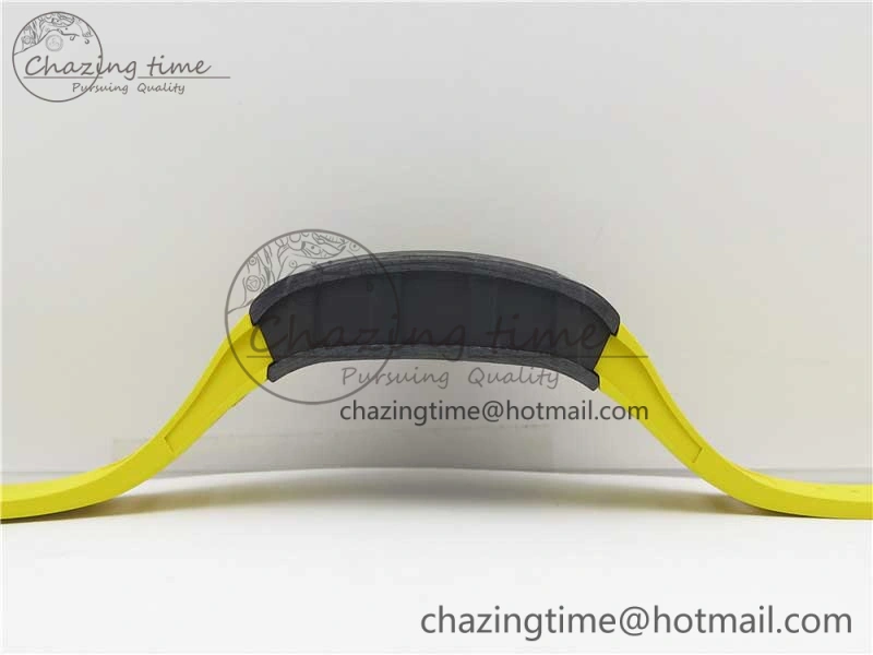 RM035-02 Real Forge Carbon Z+F 1:1 Best Edition Skeleton Dial on Yellow Rubber Strap NH05A Refined 9416