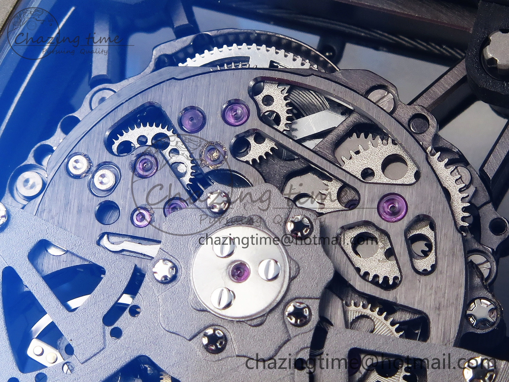 Comfortable RM035-02 Real NTPT T+F 1:1 Best Edition Skeleton Dial on Red Rubber Strap 9338