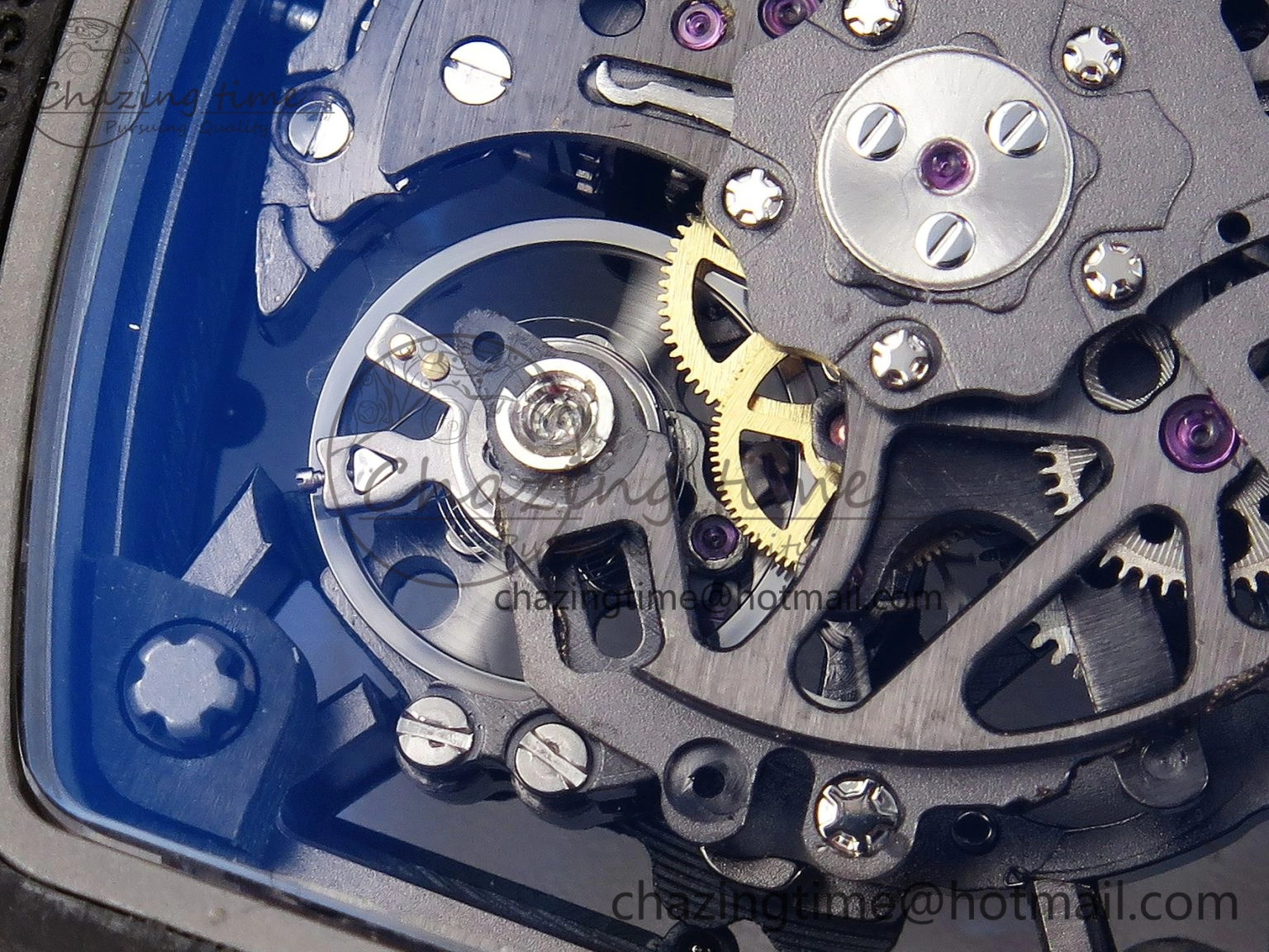 Comfortable RM035-02 Real NTPT T+F 1:1 Best Edition Skeleton Dial on Red Rubber Strap 9338