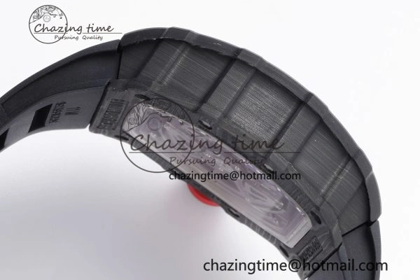 EasyMatch RM035-02 Real NTPT ZF 1:1 Best Edition Skeleton Dial on Black Rubber Strap NH05A V3+ 9344