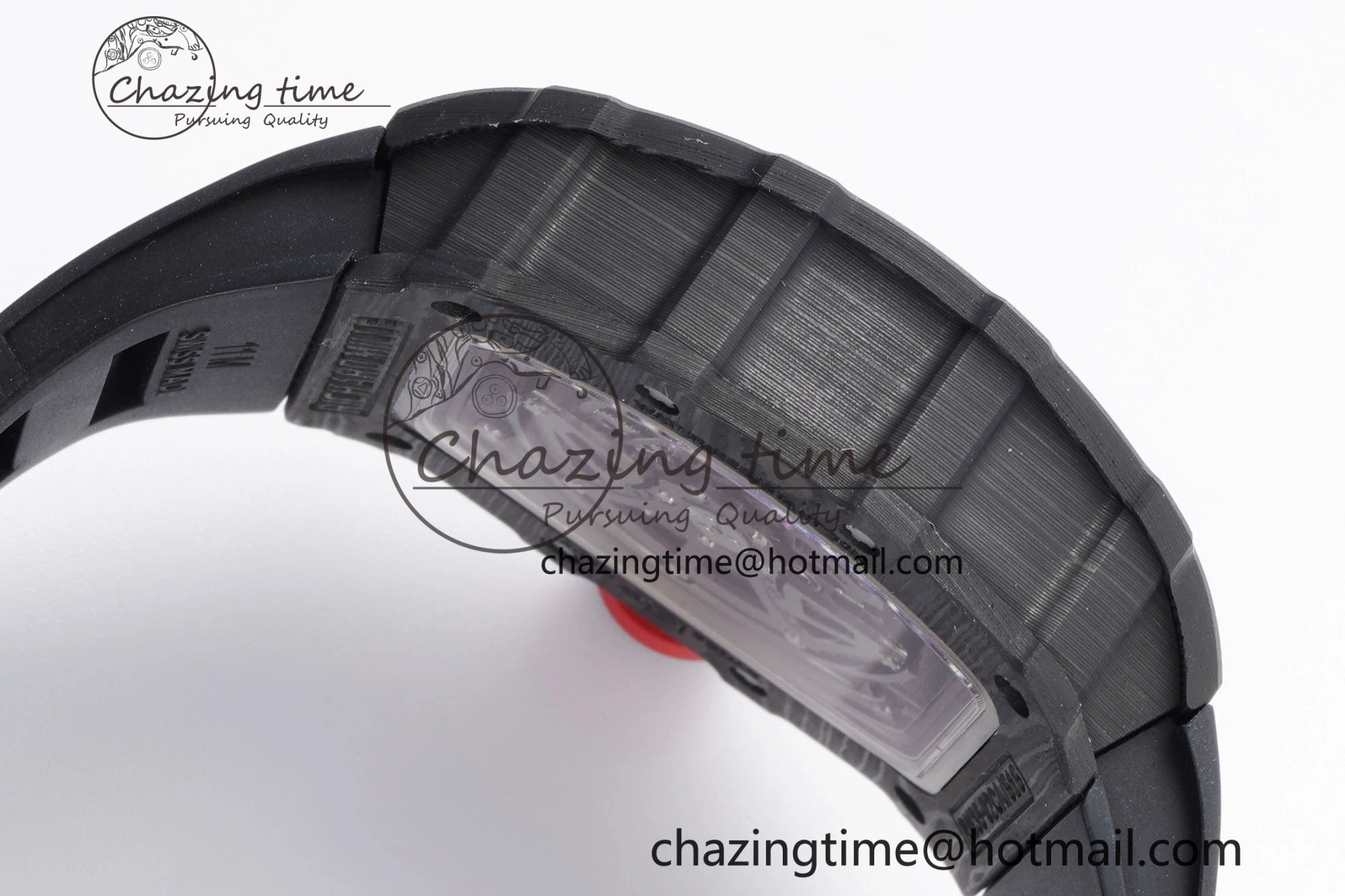 EasyMatch RM035-02 Real NTPT ZF 1:1 Best Edition Skeleton Dial on Black Rubber Strap NH05A V3+ 9344