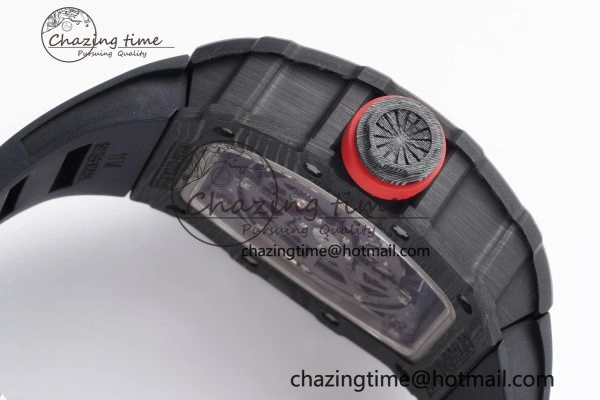EasyMatch RM035-02 Real NTPT ZF 1:1 Best Edition Skeleton Dial on Black Rubber Strap NH05A V3+ 9344