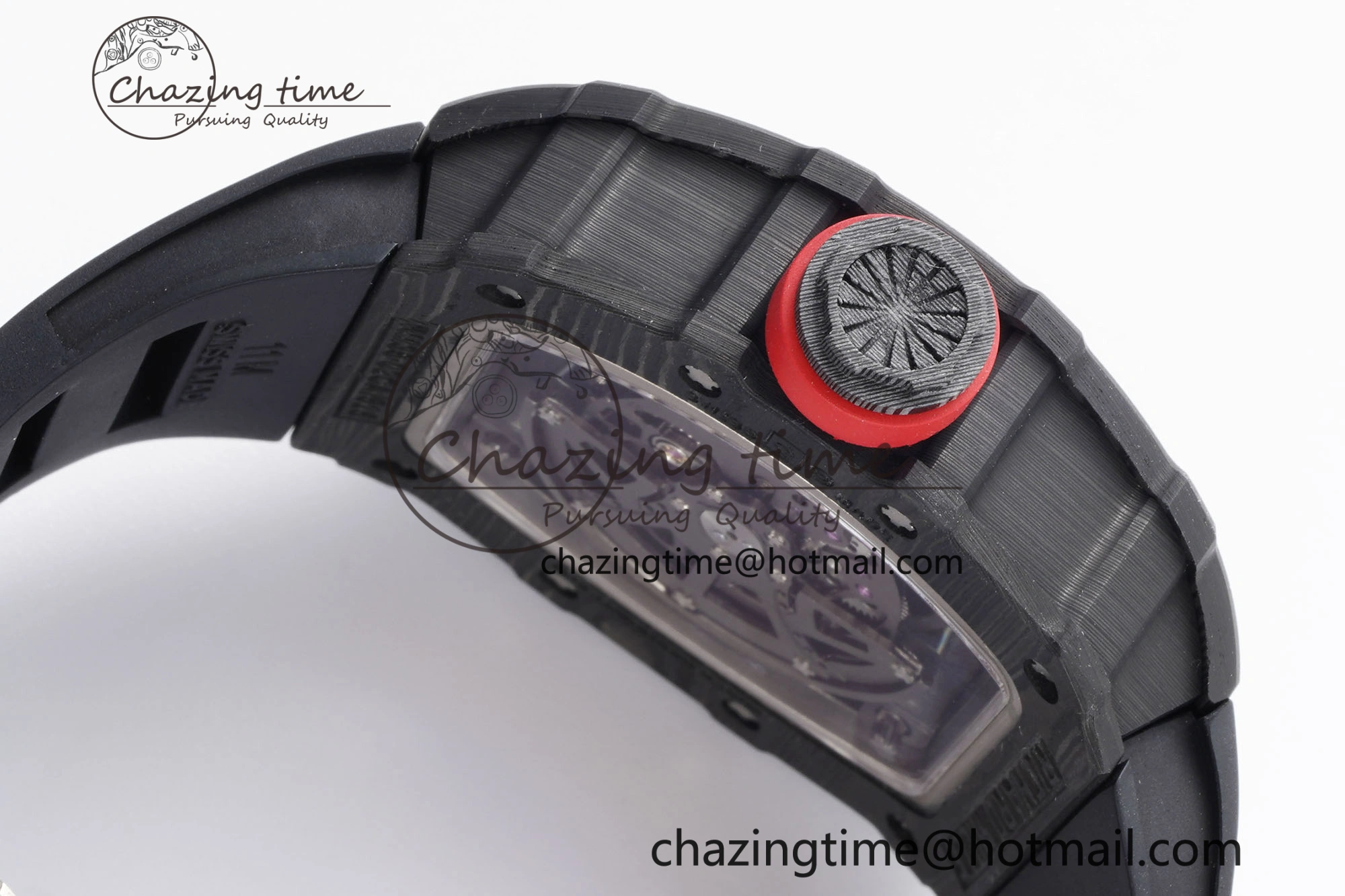 EasyMatch RM035-02 Real NTPT ZF 1:1 Best Edition Skeleton Dial on Black Rubber Strap NH05A V3+ 9344