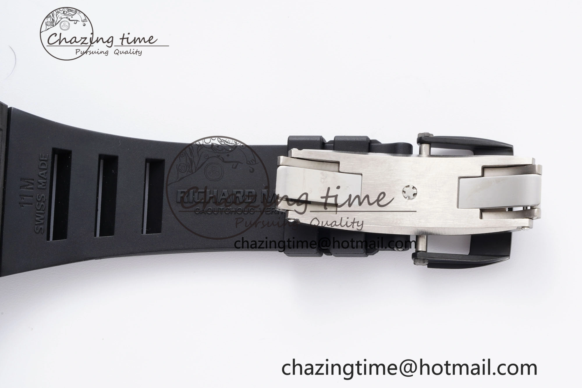 EasyMatch RM035-02 Real NTPT ZF 1:1 Best Edition Skeleton Dial on Black Rubber Strap NH05A V3+ 9344
