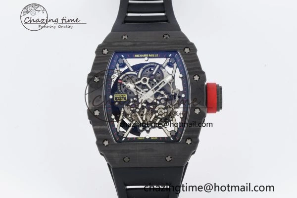 EasyMatch RM035-02 Real NTPT ZF 1:1 Best Edition Skeleton Dial on Black Rubber Strap NH05A V3+ 9344