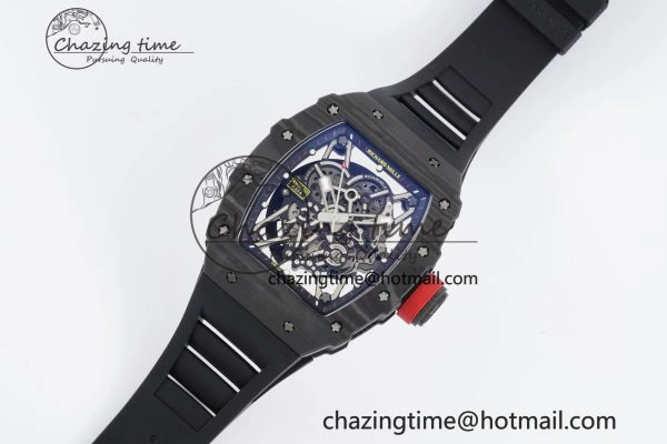 EasyMatch RM035-02 Real NTPT ZF 1:1 Best Edition Skeleton Dial on Black Rubber Strap NH05A V3+ 9344