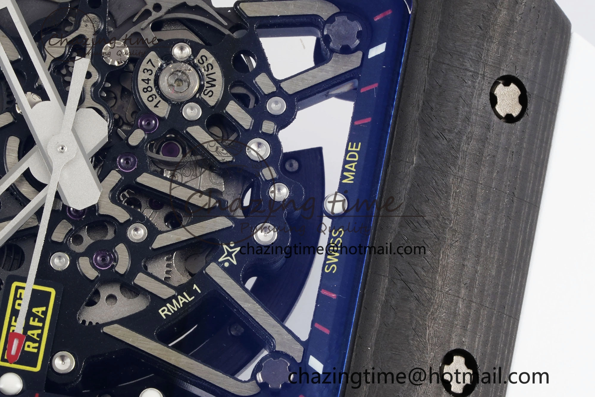 Original RM035-02 Real NTPT ZF 1:1 Best Edition Skeleton Dial on White Rubber Strap NH05A V3+ 9345