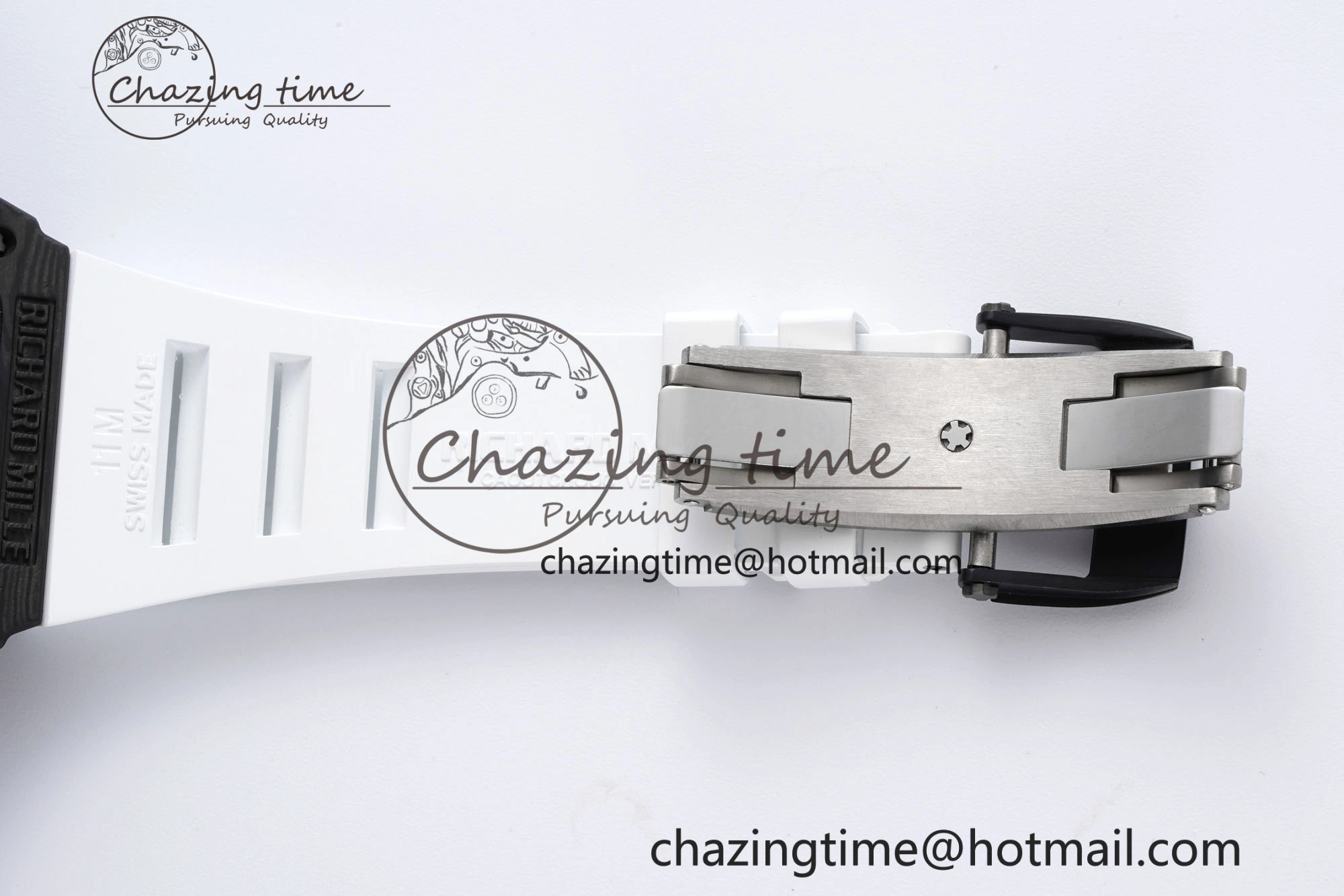 Original RM035-02 Real NTPT ZF 1:1 Best Edition Skeleton Dial on White Rubber Strap NH05A V3+ 9345