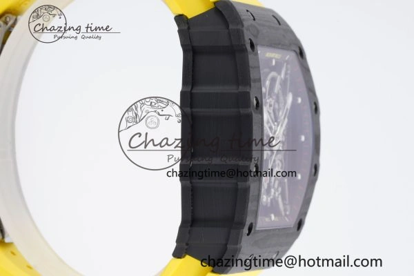 RM035-02 Real NTPT ZF 1:1 Best Edition Skeleton Dial on Yellow Rubber Strap NH05A V3+ Affordable 9347