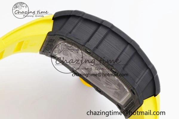 RM035-02 Real NTPT ZF 1:1 Best Edition Skeleton Dial on Yellow Rubber Strap NH05A V3+ Affordable 9347