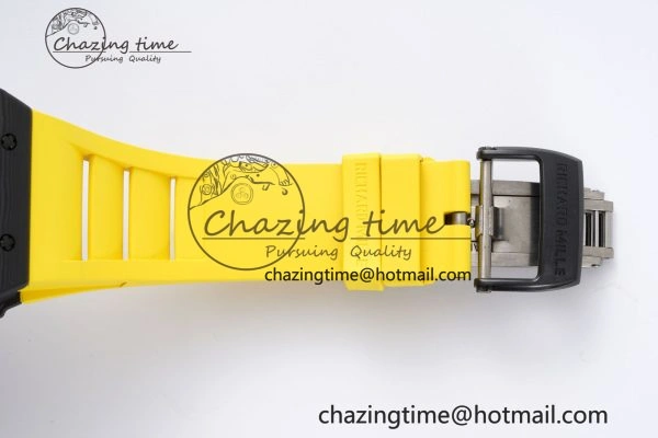 RM035-02 Real NTPT ZF 1:1 Best Edition Skeleton Dial on Yellow Rubber Strap NH05A V3+ Affordable 9347