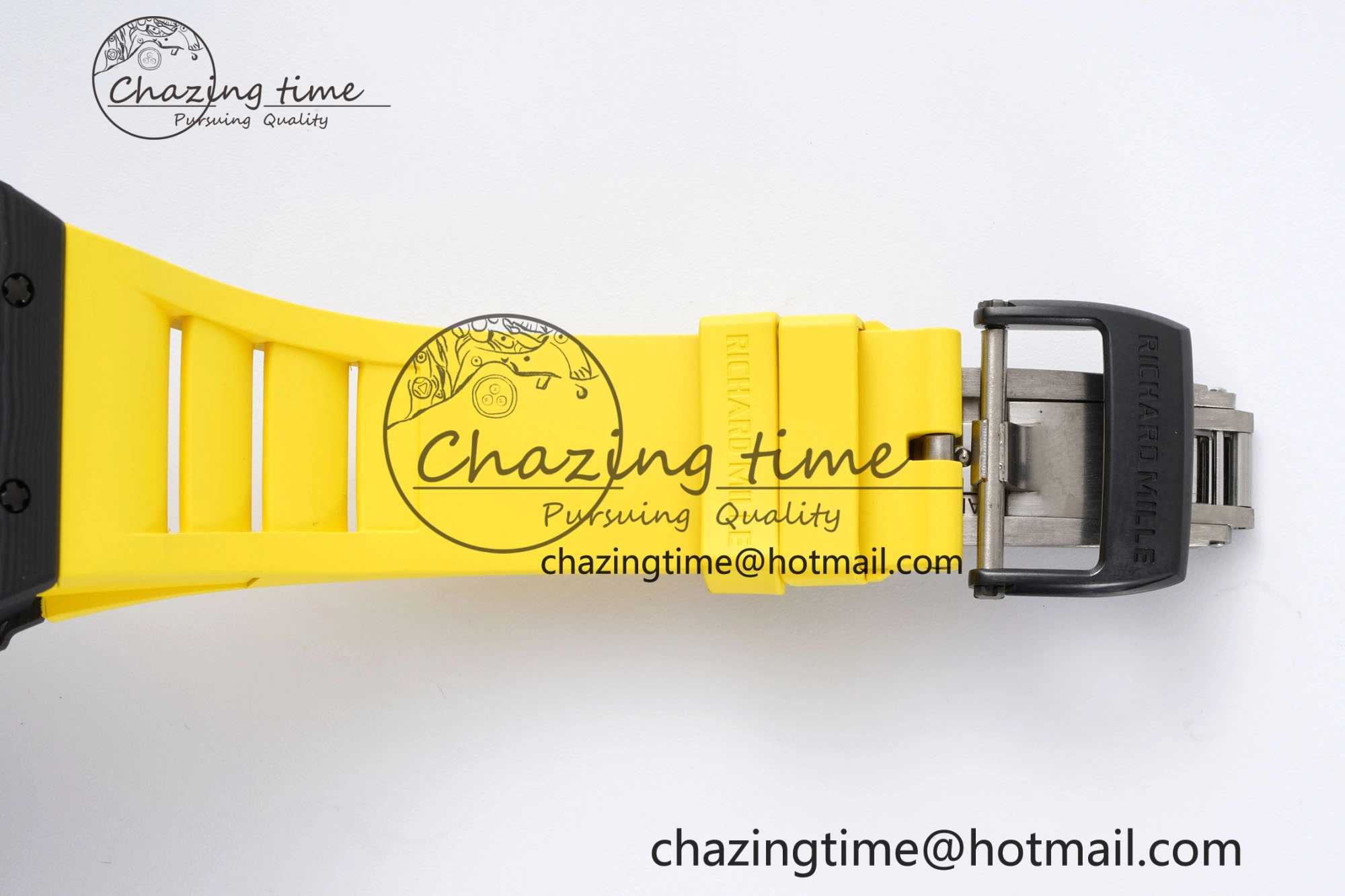 RM035-02 Real NTPT ZF 1:1 Best Edition Skeleton Dial on Yellow Rubber Strap NH05A V3+ Affordable 9347