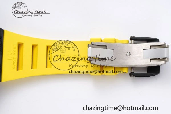 RM035-02 Real NTPT ZF 1:1 Best Edition Skeleton Dial on Yellow Rubber Strap NH05A V3+ Affordable 9347