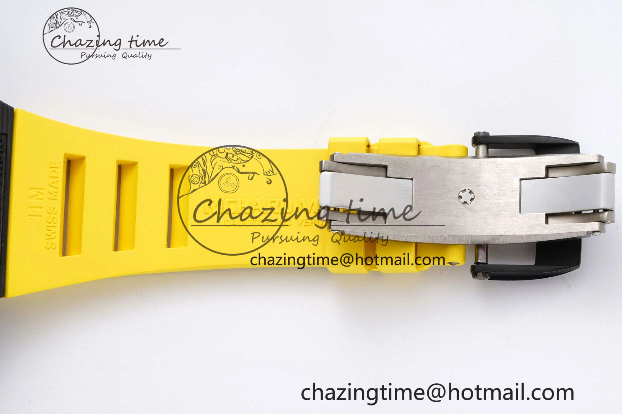 RM035-02 Real NTPT ZF 1:1 Best Edition Skeleton Dial on Yellow Rubber Strap NH05A V3+ Affordable 9347