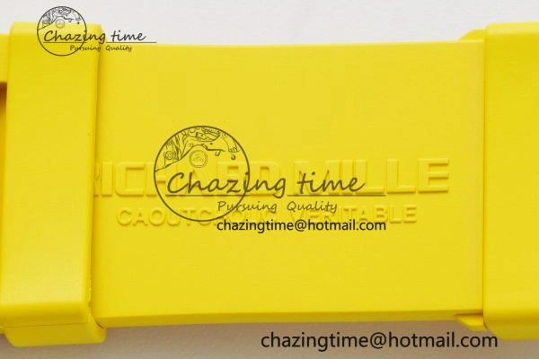 RM035-02 Real NTPT ZF 1:1 Best Edition Skeleton Dial on Yellow Rubber Strap NH05A V3+ Affordable 9347