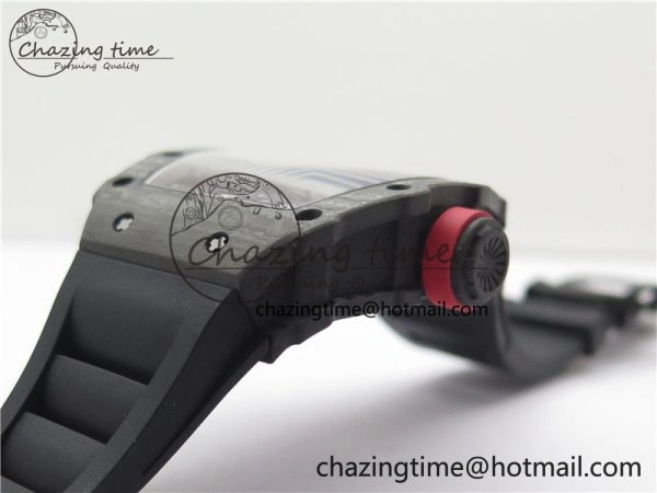 RM035-02 Real NTPT ZF All in One movement 1:1 Best Edition Skeleton Dial on Black Rubber Strap V Stretchable 9386