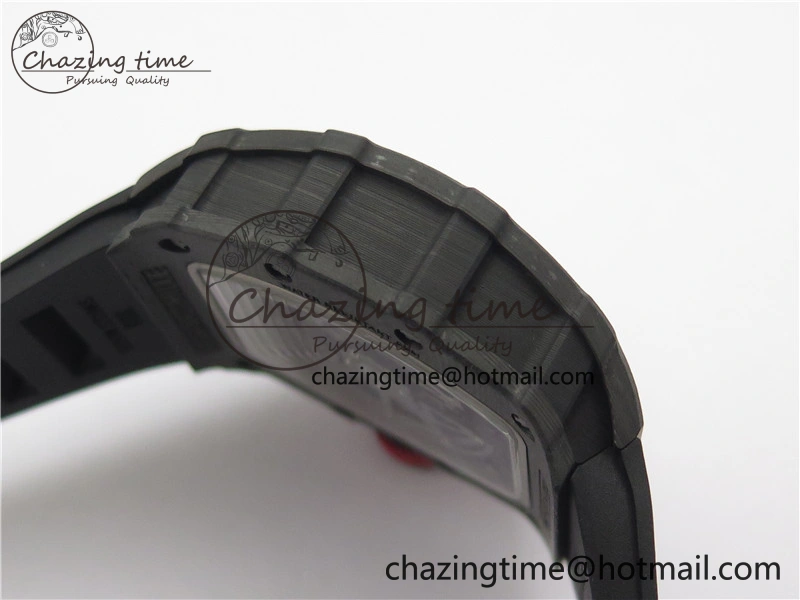 RM035-02 Real NTPT ZF All in One movement 1:1 Best Edition Skeleton Dial on Black Rubber Strap V Stretchable 9386