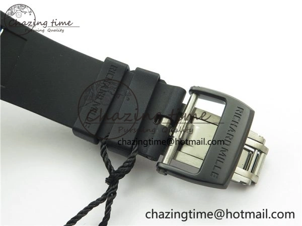 RM035-02 Real NTPT ZF All in One movement 1:1 Best Edition Skeleton Dial on Black Rubber Strap V Stretchable 9386