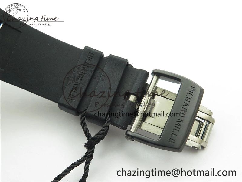 RM035-02 Real NTPT ZF All in One movement 1:1 Best Edition Skeleton Dial on Black Rubber Strap V Stretchable 9386