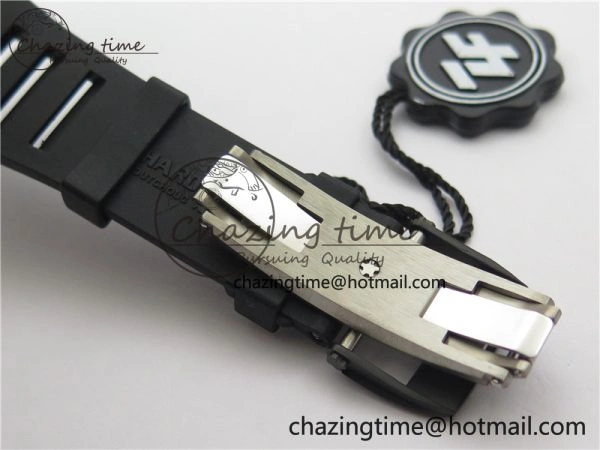 RM035-02 Real NTPT ZF All in One movement 1:1 Best Edition Skeleton Dial on Black Rubber Strap V Stretchable 9386