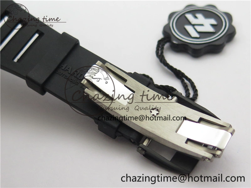 RM035-02 Real NTPT ZF All in One movement 1:1 Best Edition Skeleton Dial on Black Rubber Strap V Stretchable 9386