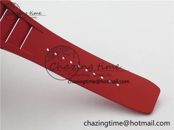 Soft RM035-02 Real NTPT ZF All in One movement 1:1 Best Edition Skeleton Dial on Red Rubber Strap V 9388