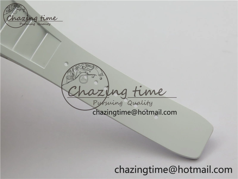 Functional RM035-02 Real NTPT ZF All in One movement 1:1 Best Edition Skeleton Dial on White Rubber Strap V 9389