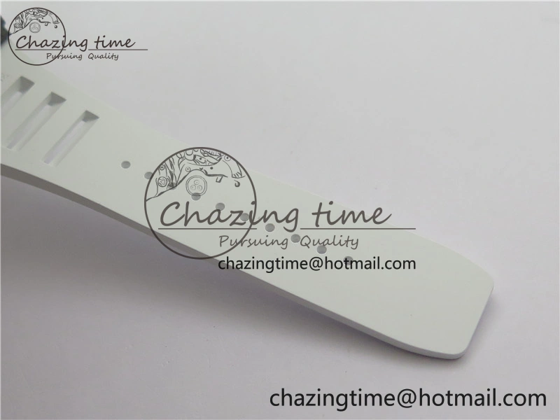 Functional RM035-02 Real NTPT ZF All in One movement 1:1 Best Edition Skeleton Dial on White Rubber Strap V 9389
